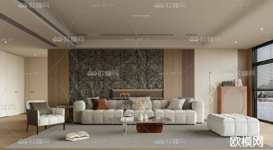WABI SABI STYLE 3D MODELS – LIVING ROOM – 0036