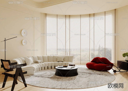 WABI SABI STYLE 3D MODELS – LIVING ROOM – 0038