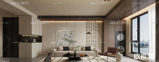 WABI SABI STYLE 3D MODELS – LIVING ROOM – 0040