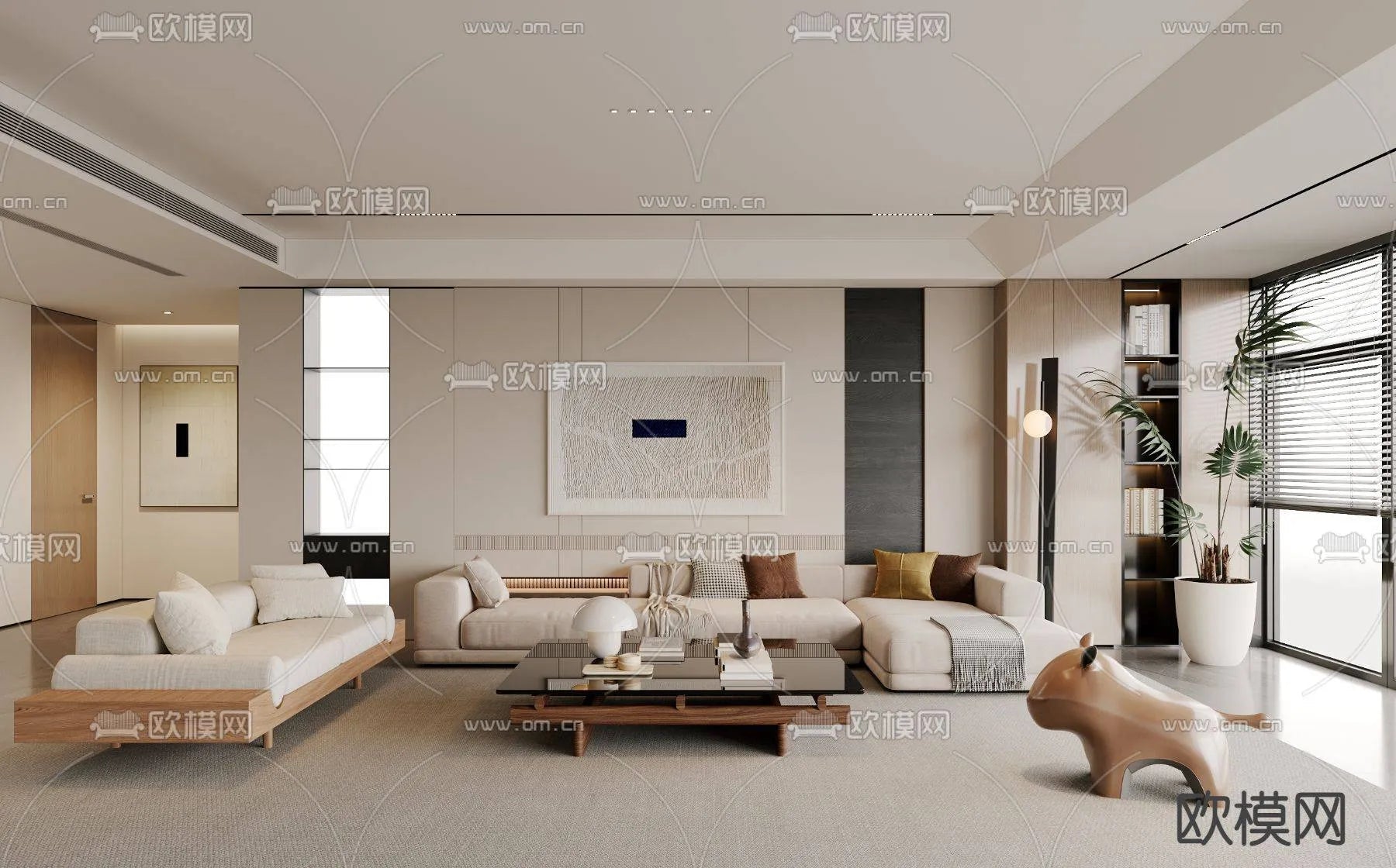 WABI SABI STYLE 3D MODELS – LIVING ROOM – 0041