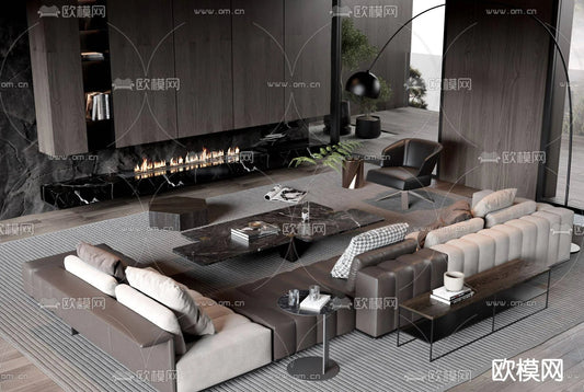 WABI SABI STYLE 3D MODELS – LIVING ROOM – 0043