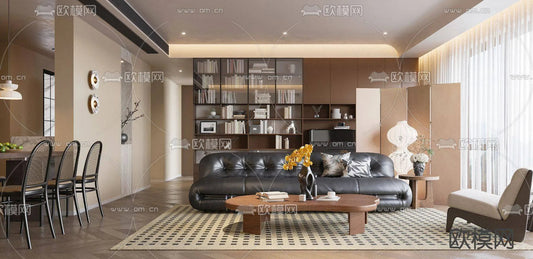 WABI SABI STYLE 3D MODELS – LIVING ROOM – 0050