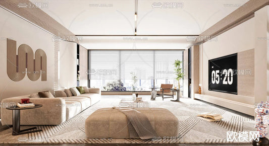 WABI SABI STYLE 3D MODELS – LIVING ROOM – 0051