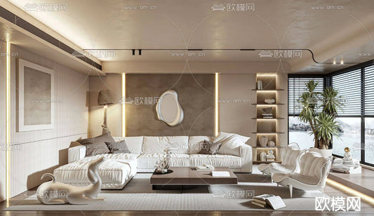 WABI SABI STYLE 3D MODELS – LIVING ROOM – 0052