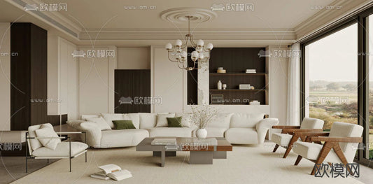 WABI SABI STYLE 3D MODELS – LIVING ROOM – 0053