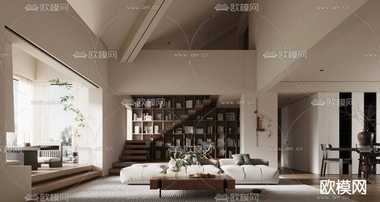 WABI SABI STYLE 3D MODELS – LIVING ROOM – 0056