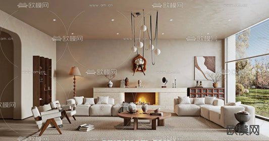 WABI SABI STYLE 3D MODELS – LIVING ROOM – 0058