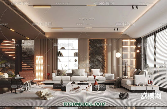 WABI SABI STYLE 3D MODELS – LIVING ROOM – 0060