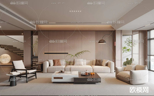 WABI SABI STYLE 3D MODELS – LIVING ROOM – 0062
