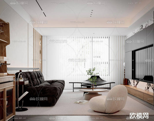 WABI SABI STYLE 3D MODELS – LIVING ROOM – 0063