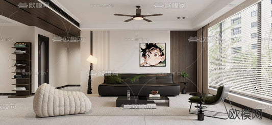 WABI SABI STYLE 3D MODELS – LIVING ROOM – 0064