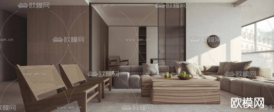WABI SABI STYLE 3D MODELS – LIVING ROOM – 0065
