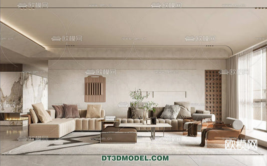 WABI SABI STYLE 3D MODELS – LIVING ROOM – 0068