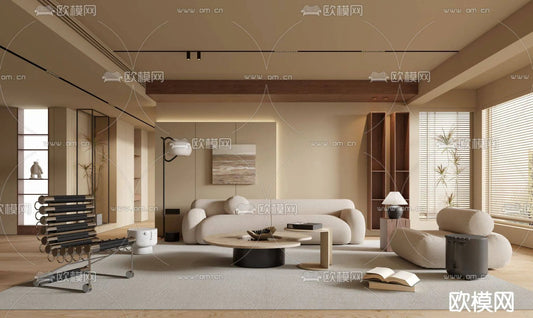 WABI SABI STYLE 3D MODELS – LIVING ROOM – 0069