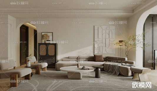 WABI SABI STYLE 3D MODELS – LIVING ROOM – 0075