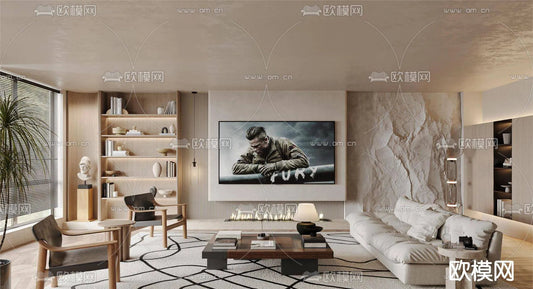 WABI SABI STYLE 3D MODELS – LIVING ROOM – 0076