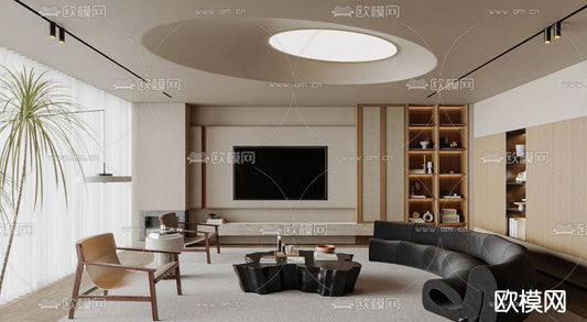 WABI SABI STYLE 3D MODELS – LIVING ROOM – 0078