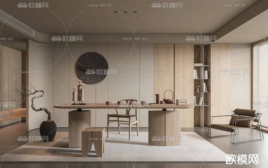 WABI SABI STYLE 3D MODELS – TEAROOM – 0024
