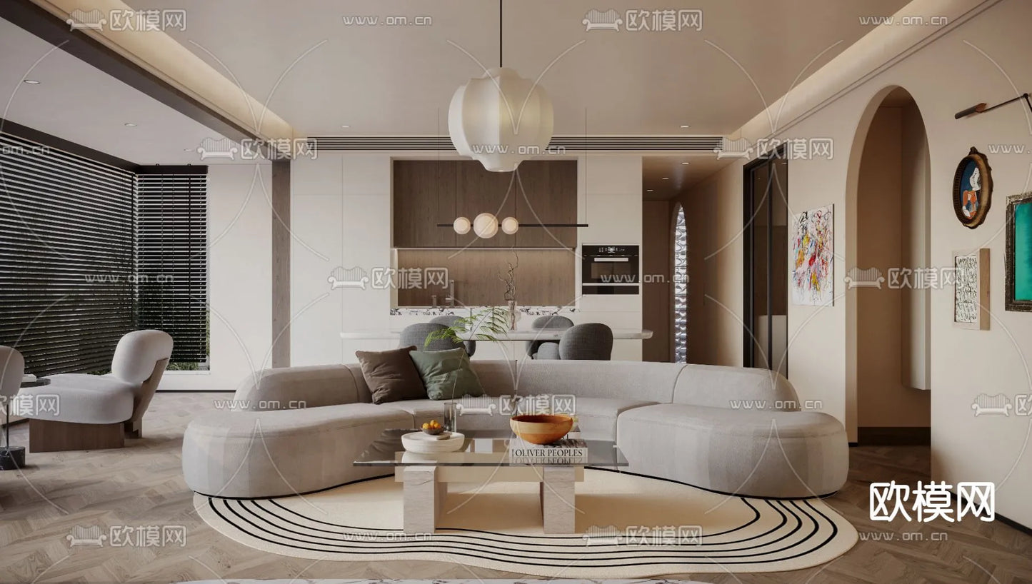 WABI SABI STYLE 3D MODELS – SOFA – 0009
