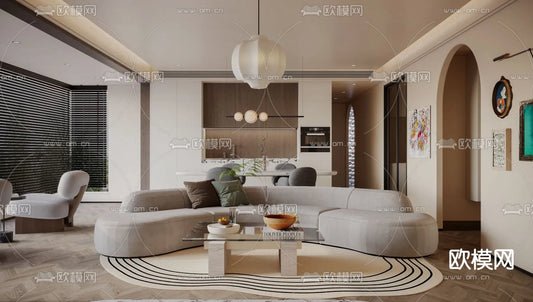 WABI SABI STYLE 3D MODELS – SOFA – 0009