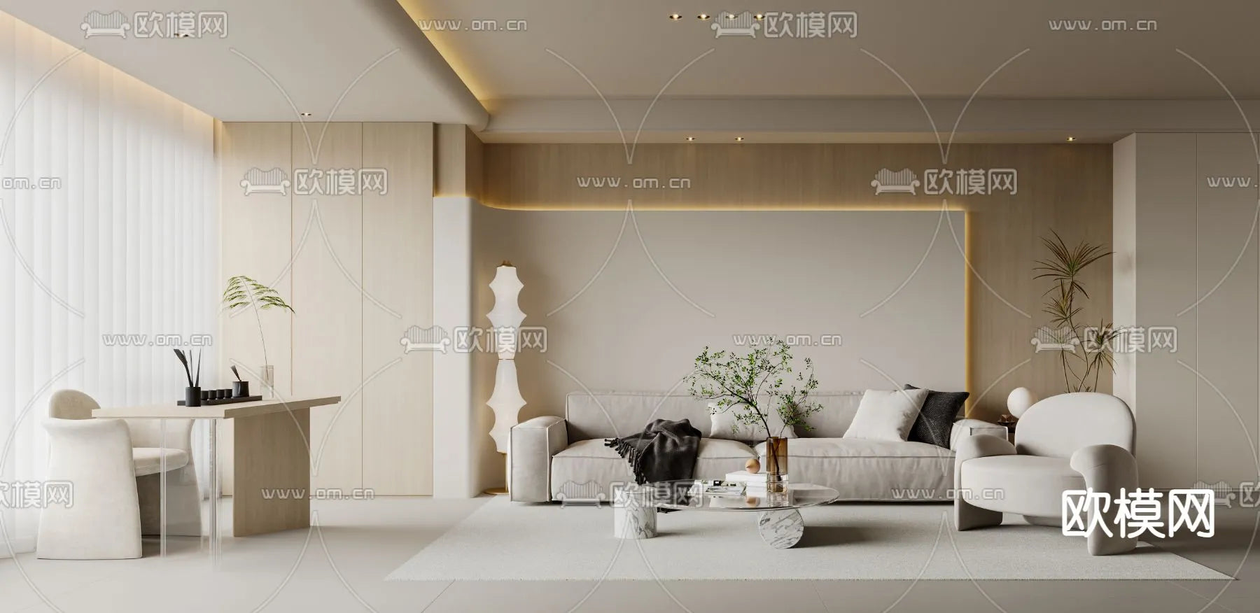 WABI SABI STYLE 3D MODELS – SOFA – 0018