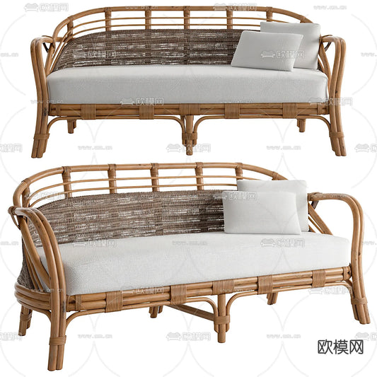WABI SABI STYLE 3D MODELS – SOFA – 0021