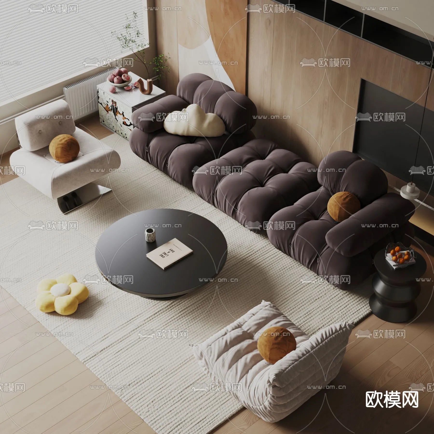 WABI SABI STYLE 3D MODELS – SOFA – 0048