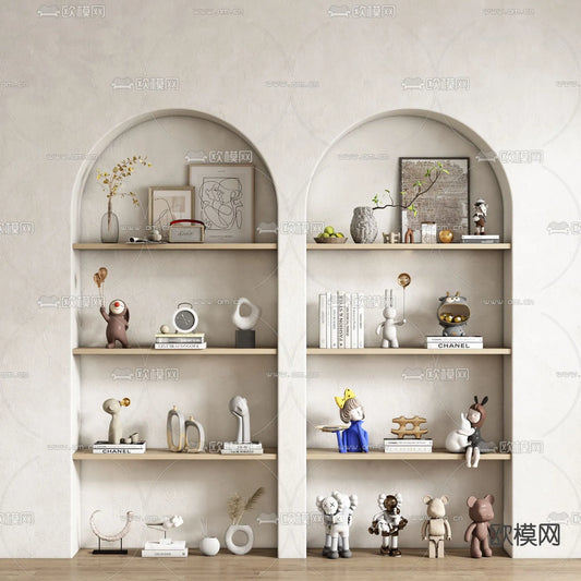 WABI SABI STYLE 3D MODELS – DECOR SETS – 0033