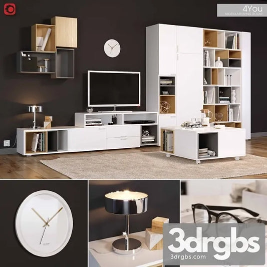 4 You Modular Living Room 3D Model Free