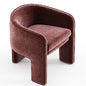 Milo Baughman Armchair velvet