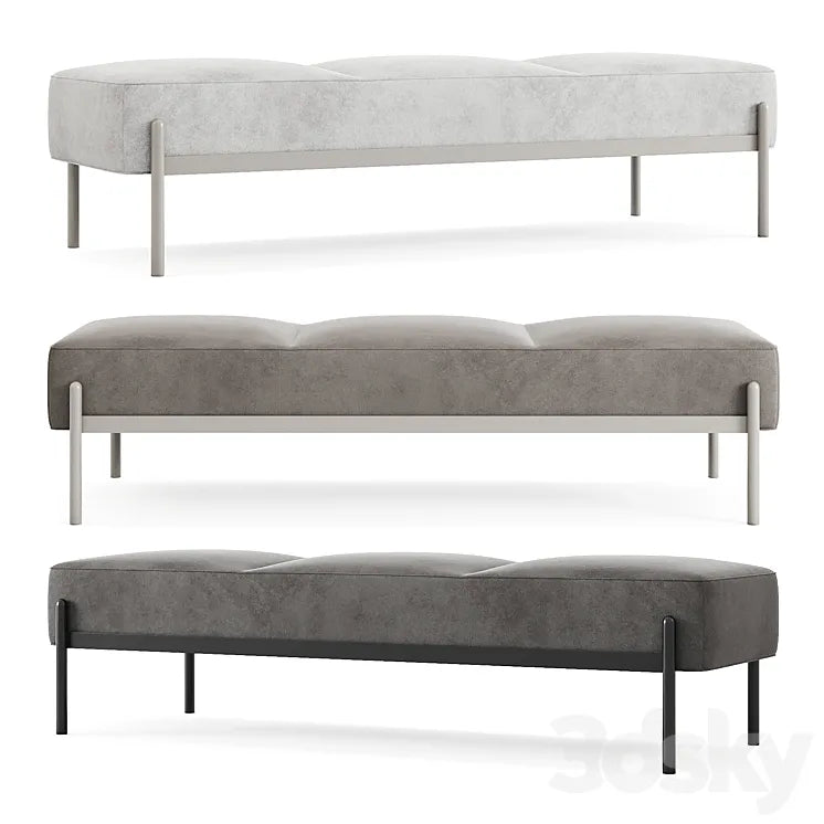 47° - 3° ÉTEL Bench by ARCHIPÉLAGO 3DSMAX Model