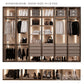 Wardrobe with glass doors