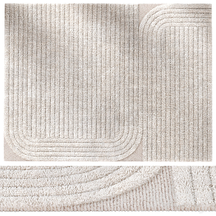 Erden Furrow – Natural White rug
