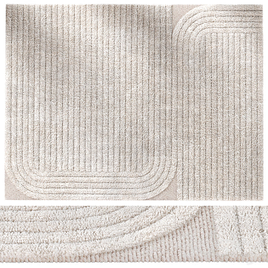 Erden Furrow – Natural White rug