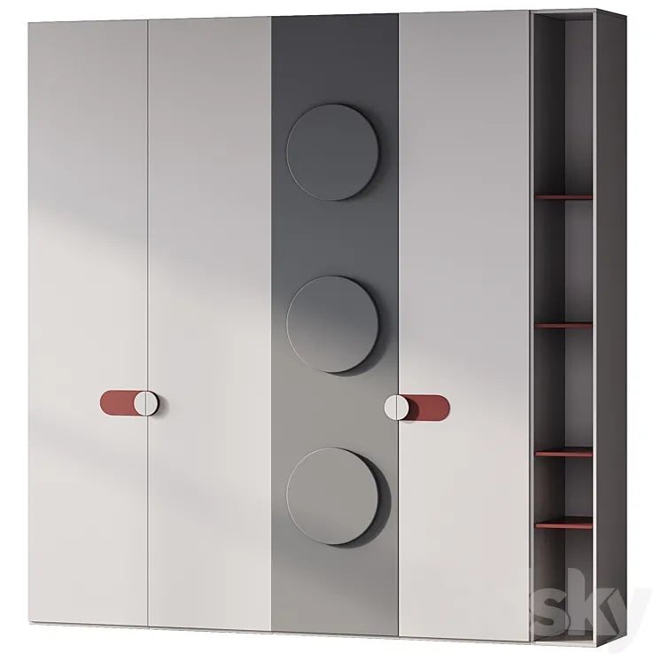 91 Wardrobe Composition with shelves 3DSMAX Model