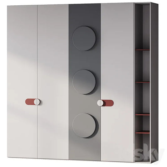 91 Wardrobe Composition with shelves 3DSMAX Model