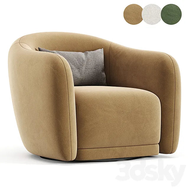 Addie Swivel Armchair 3ds Max
