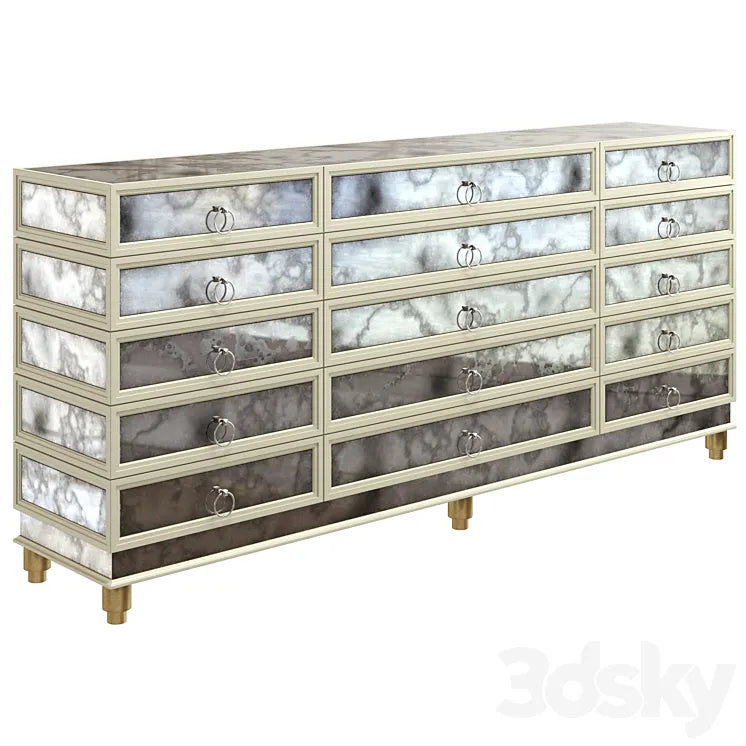Aged Mirrored Dresser Iris by Rooma Design 3DSMAX Model