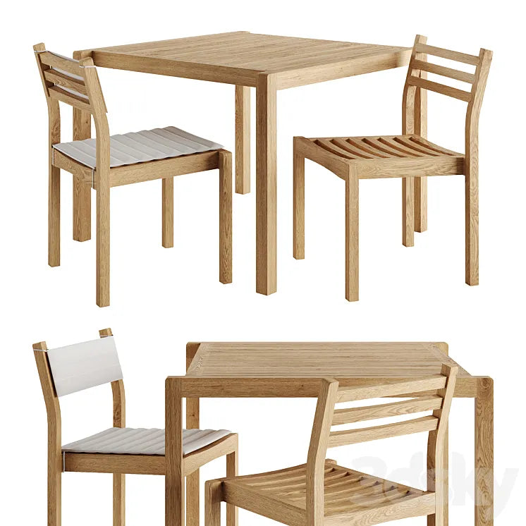 AH902 and AH501 Outdoor Dining Set by Carl Hansen 3DSMAX Model