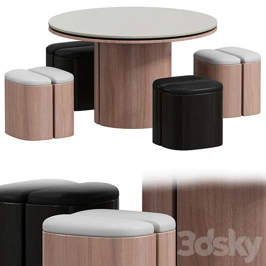 Aire Stool with Table 3DSMAX Model