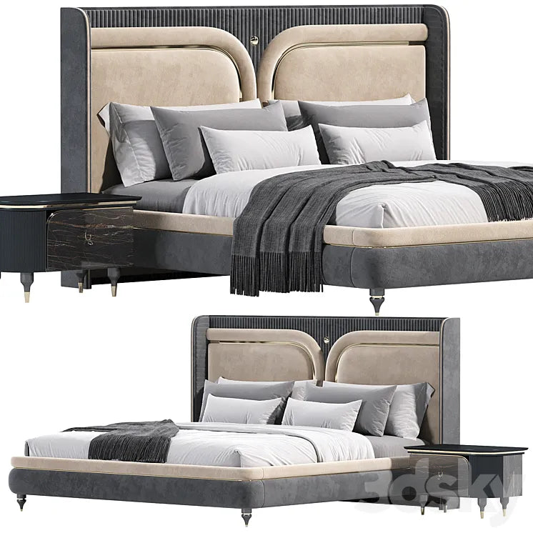 Akron Luxury Bed 3DSMAX Model