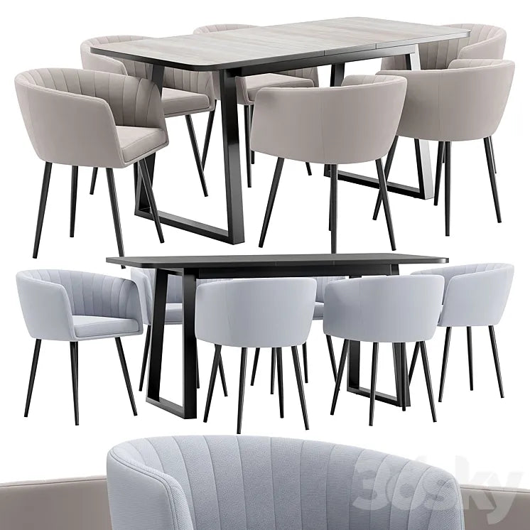 Alina dining chair and Sheffilton table 3DSMAX Model