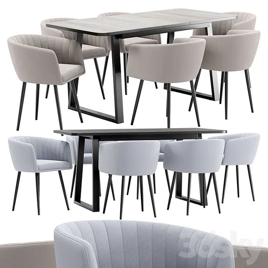 Alina dining chair and Sheffilton table 3DSMAX Model