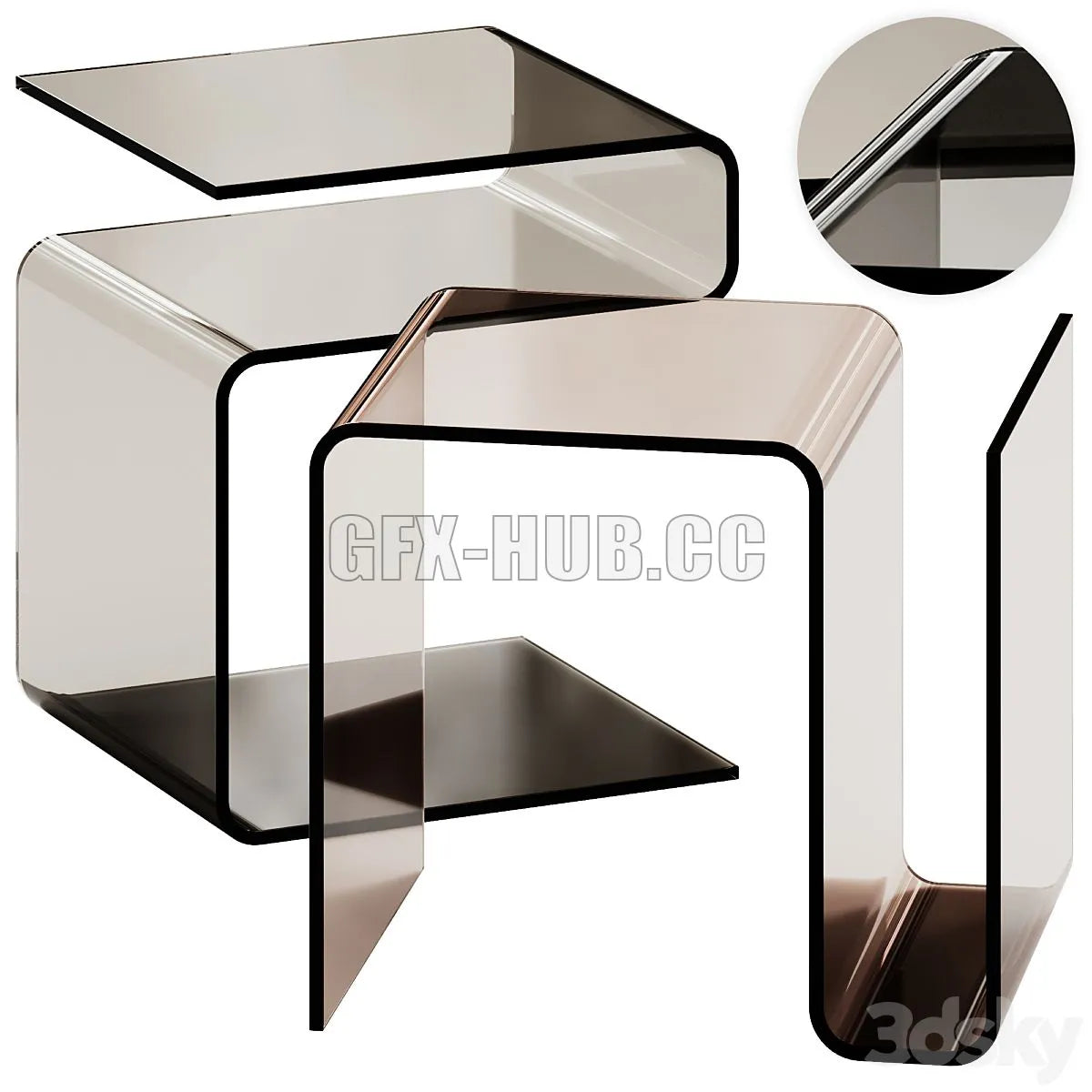 Allred Side Table by Metro Lane 3dsMax Model