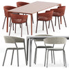 AllSize table and Ria Dining armchair with woven rope by Fast 3DSMAX Model