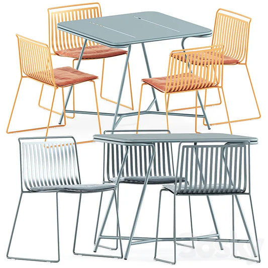 Alo Outdoor chair by ondarreta and Totem table by Garda Furniture 3DSMAX Model