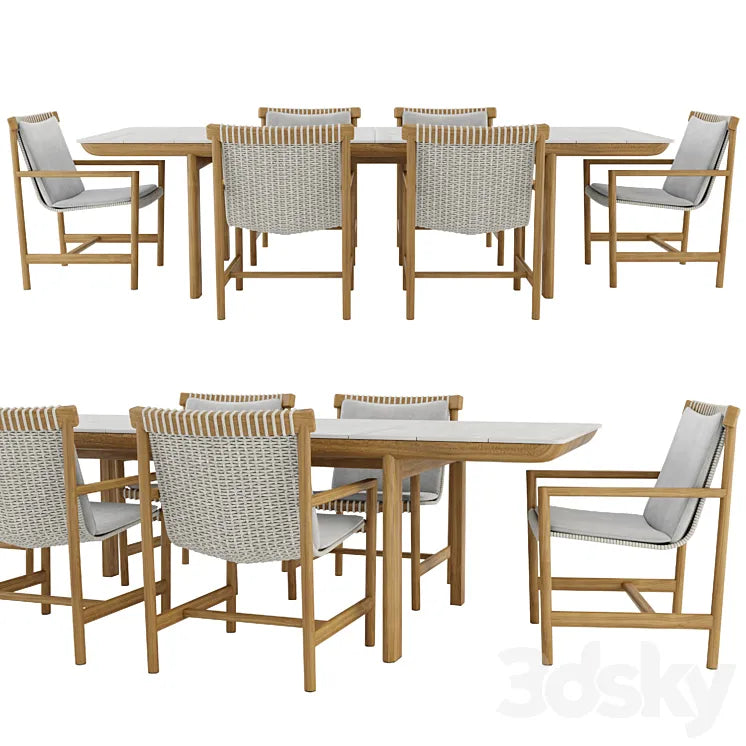 Amanu Table and Chair by Tribu 3DSMAX Model