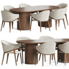 Angelcerda Chair Moon Table Dining Set 3DSMAX Model
