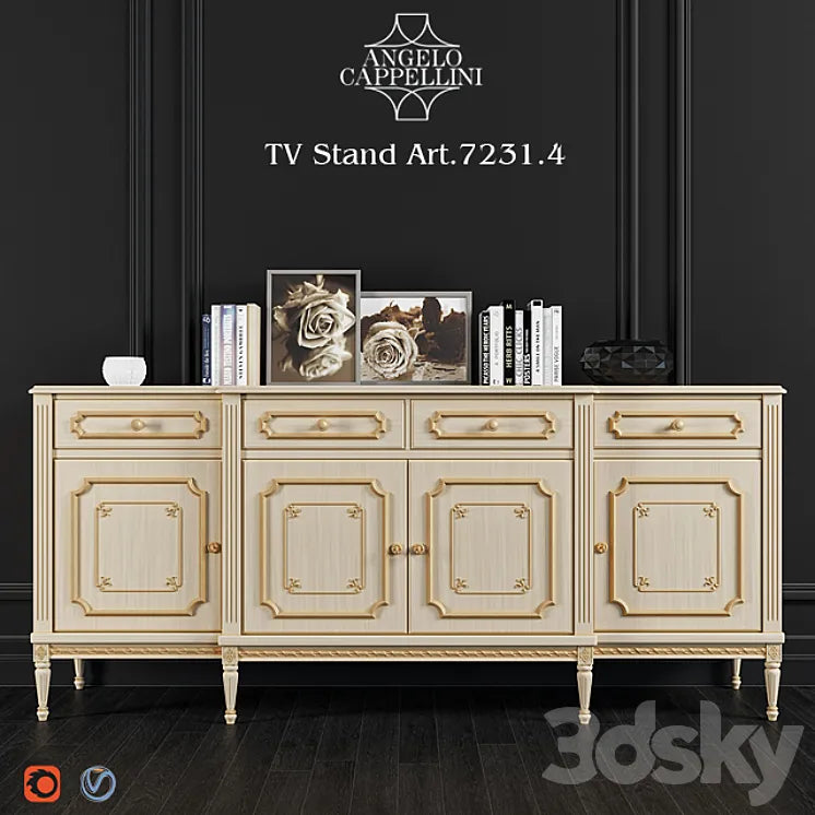 Angelo Cappellini TV Stand Art.7231 / 04 3DSMAX Model