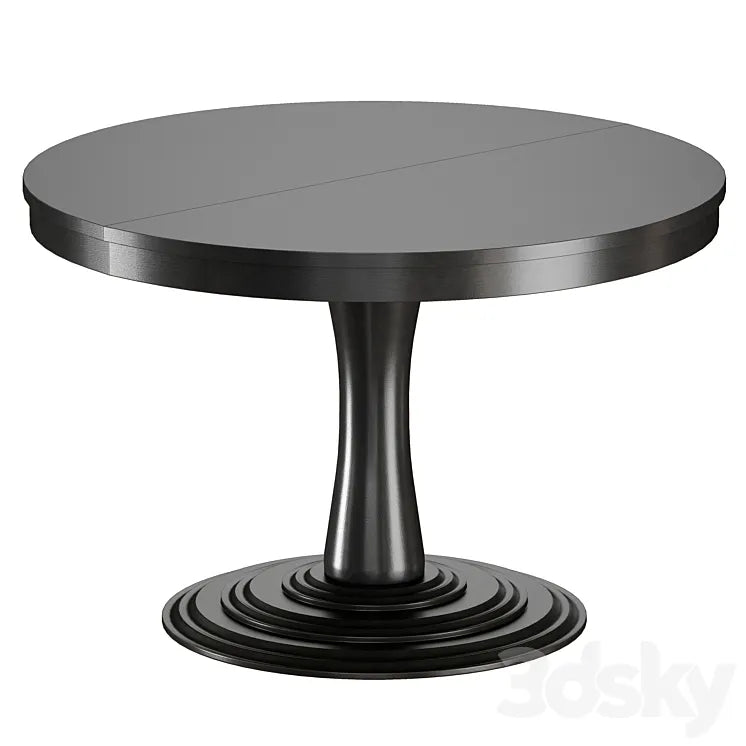 "Aniston Black 45 ""Round Extension Dining Table (Crate and Barrel)" 3DSMAX Model